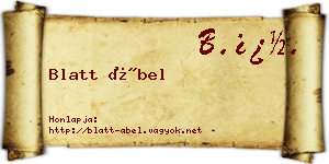 Blatt Ábel névjegykártya