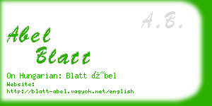 abel blatt business card